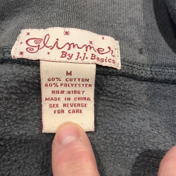 Cute grey double button hooded coat - Glimmer M - Picture 6 of 7